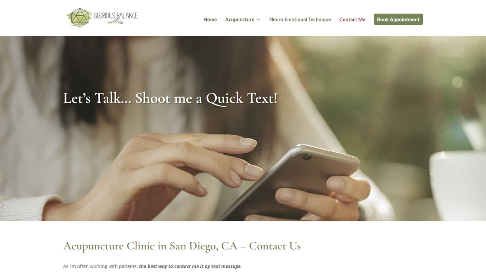 Acupuncture Clinic in San Diego, CA Contact Us